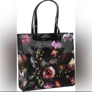 NWT Ted Baker Small Dowcon Flora Icon Bag Shopper Tote in Mid Grey